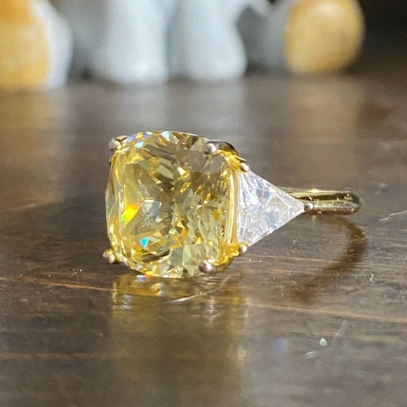 Sterling silver, gold plated ring. - Picture 5 of 5